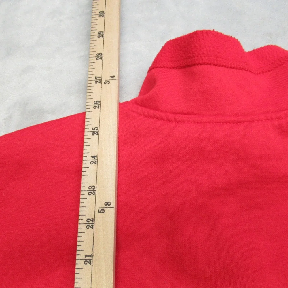 North Face Sweatshirt Men Large Red Fleece Wick 1/2 Zip Performance VTG USA Made